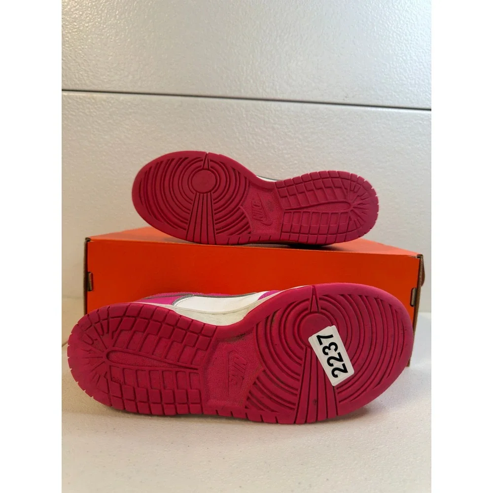 Nike Dunk Low Active Fuchsia White Kids Shoes 6.5Y #2237